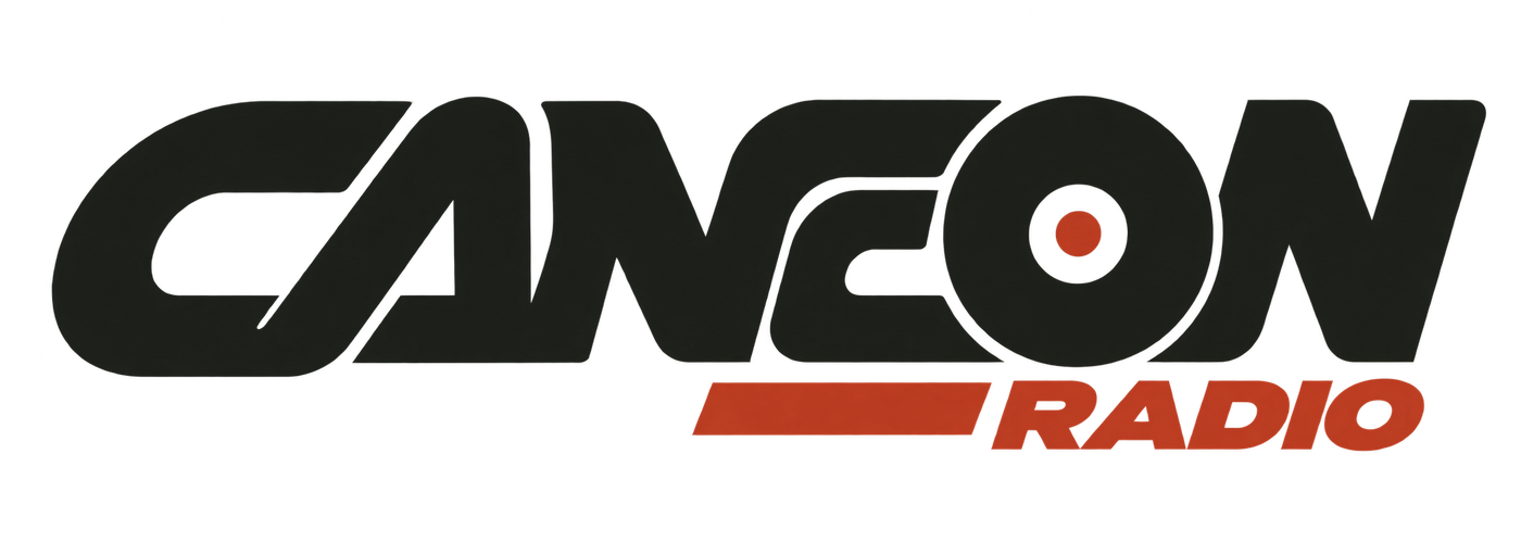 CanCon Radio wordmark, vermilion variant